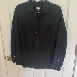 Dressy long top by Talbots. Crystal buttons at cuffs and front s/ S